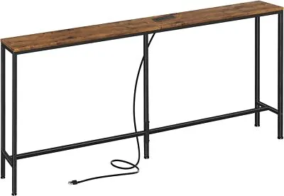 70 Inch Console Table With Outlet Sofa Table With Charging StationNarrow Table • $65.09