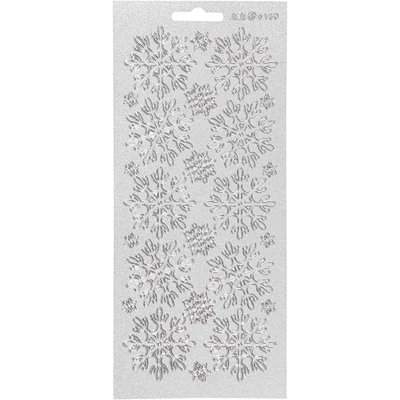 £2.29 • Buy Christmas Stickers Silver Self Adhesive Snowflake Peel Off Sheet Card Crafts