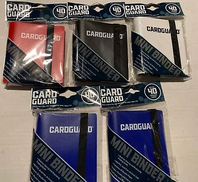 Cardguard Card Guard Mini Binder With Strap- Holds 40 Cards Small New! Lot Of 5 • $23.49