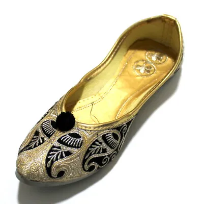 Women Pure Leather Mojari Jutti Sandal Handmade Khussa Punjabi Style Indian Shoe • $50.99