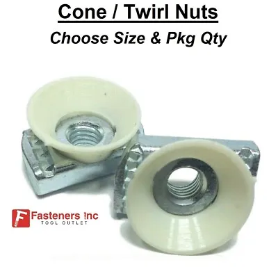 Cone / Twirl Nuts For Unistrut Channel (Choose Size & Pkg Qty) Standard Channel • $199.99