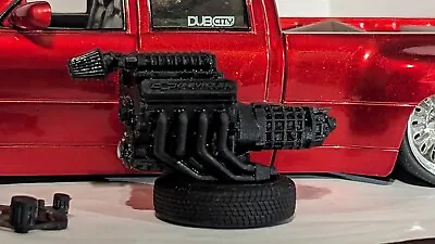 1/24 Scale 3d Printed Supercharged Chevy V8 Engine  • $10