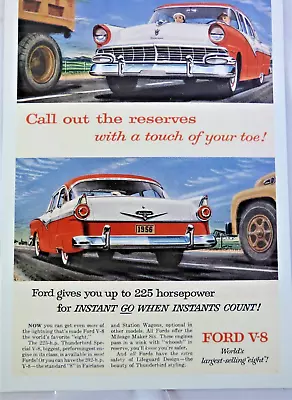 Promod Car Posters 1956 Ford Fairlane V8 Sedan Poster Print A4 Size • $14.73