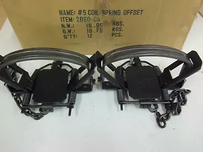 $76.95 • Buy 2 Bridger #5 Offset Coil Spring Foothold Traps Coyote Beaver Otter Trapping