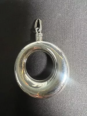 Sterling Silver Perfume Bottle Necklace Pendant Vial 925 Mexico Vintage Donut • $49.95