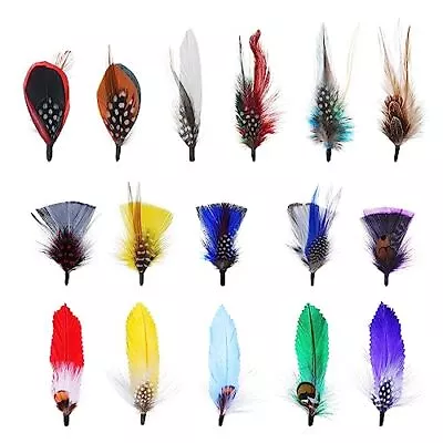 16 Pcs Hat Feathers For Western Cowboy Hats Fedoras DIY Centerpiece Crafts • $12.79
