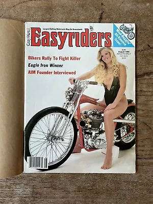 Easyriders Magazine August 1986 David Mann Centerfold Vintage Motorcycle Biker • $10