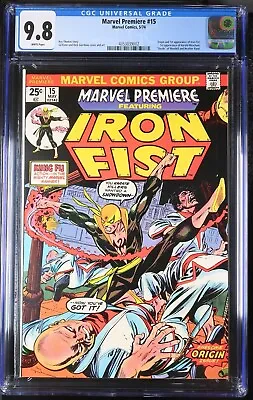 Marvel Premiere #15 - Cgc 9.8 - Wp - Nm/mt - 1st Iron Fist Danny Rand • $4350