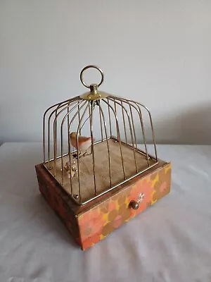 Antique Musical Automatum Bird Cage Single Drawer Jewelry / Trinket Box. • £45