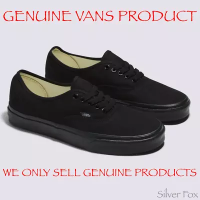 Vans Authentic Black Black Skate Shoes Sneakers Runners Brand New With Tags • $39.95