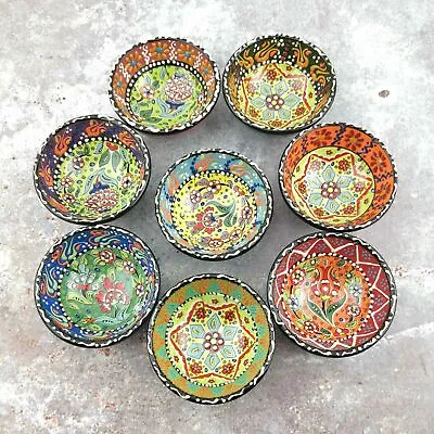 £3.49 • Buy Hand Painted Ceramic Bowls(8 Cm) - Handmade Turkish Pottery
