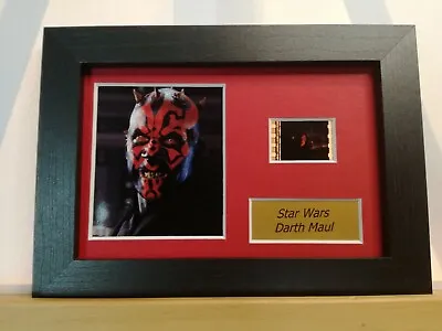 £10 • Buy Darth Maul - Star Wars 6  X 4  Genuine 35mm Film Cell Display Framed/Unframed