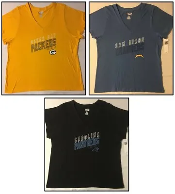 NFL Women Plus Size Tee Carolina Panthers Green Bay Packers San Diego Chargers • $14.99