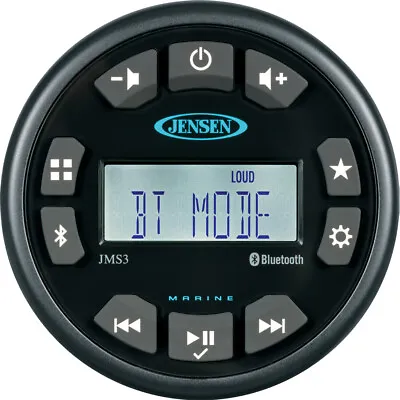 JENSEN 3  JMS3RTL Bluetooth AM/FM/WB/USB Waterproof Stereo - Black • $215.66