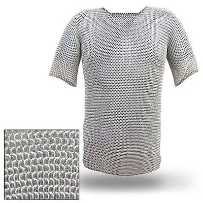 Medieval Renaissance Haubergeon Replica Warrior Chainmail Armor Long Shirt • $99.99