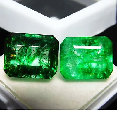 16 To 20 Ct Natural Untreated Green Colombian Emerald Certified Loose Gemstone • £13.01