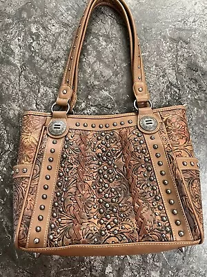 American Bling Montana West Floral Embossed Concealed Carry Tote/Purse • $25