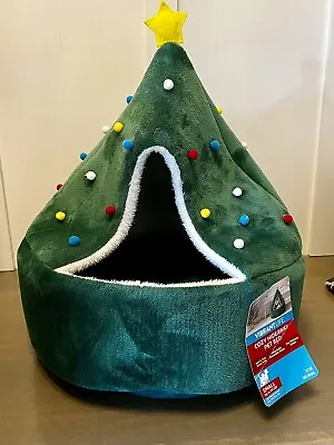 Vibrant Life Hideaway Pet Bed Christmas Tree ADORABLE SOFT FESTIVE Cat Dog Small • $35
