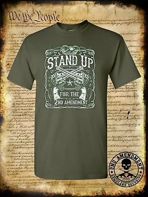 Stand Up For The 2nd Amendment T-Shirt / USA Eagle 1776 Proud American Freedom • $20.95