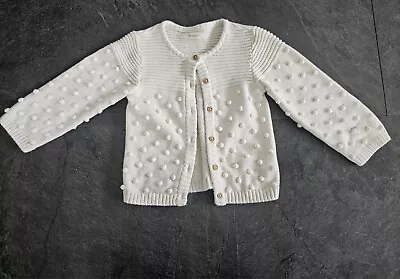 Cream 18-24 Months Laura Ashley Cardigan With Ball Detail • £2.50