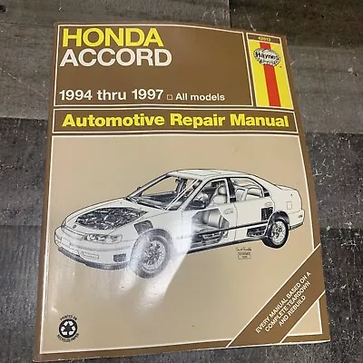 Haynes 1994 And 1997 Honda Accord Repair Manual 42013 All Models Pre Owned • $13.99