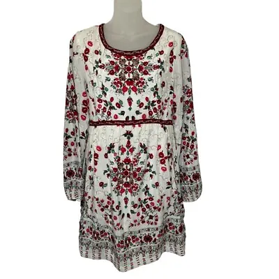 FREE PEOPLE RUSSIAN DOLL DRESS Embroidered Sequins BoHo Size Small • $35.97