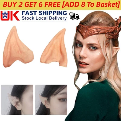£4.33 • Buy Elf Ears Latex Elf Ears Halloween Party Disguise Props Hobbit Spock Fancy Ears