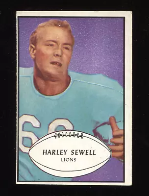 1953 Bowman Football #58 Harley Sewell Rookie Card - EX                 #2074 • $15