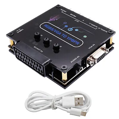 RGBS VGA To YPBPR Converter SCART To YPBPR For 480i 480p 576i 576p 720p 1080i Y • £41.57