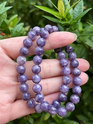 Grade A++ Lepidolite Crystal Bead Bracelet 8mm Genuine Lepidolite BraceletBulk • $9.10