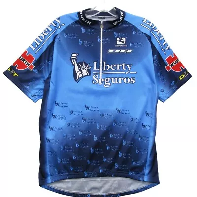 Team Wurth Liberty Giordana Blue Racing Cycling Bike Jersey Men's Large L • $14.30