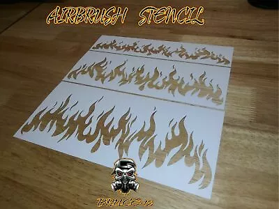  FLAMES  Airbrush Stencil Motorcycle FLAMES 3 Pack Each One Is 11  Wide • $19.99