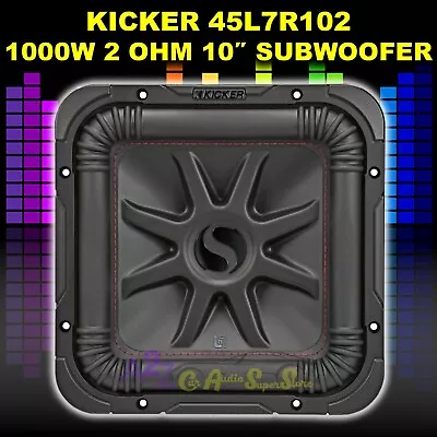 Kicker 45l7r102 Car Audio 10 Inch L7r Square Subwoofer Sub Dvc 2-ohm L7r102 New! • $99.99