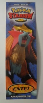 $12 • Buy Pokemon Stadium 2 ENTEL Nintendo 64 Promotional Bookmark 2001