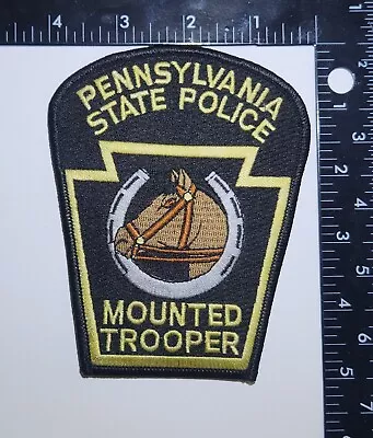 PENNSYLVANIA STATE POLICE MOUNTED TROOPER PATCH. 4x5 Inches. Great Condition! • $7.25