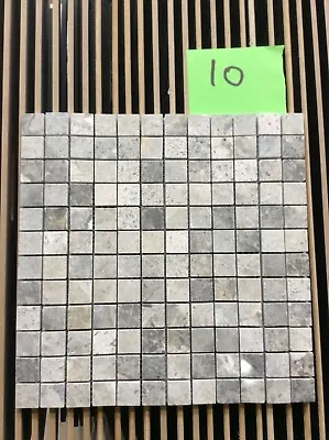 Sheet Of Mosaic Wall Tiles Marble Greys • £11.99