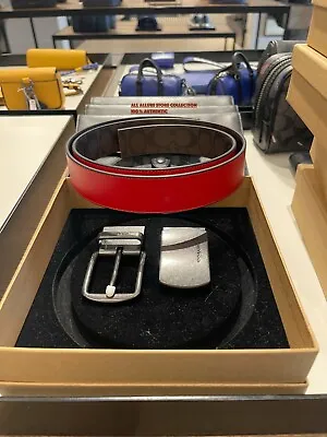 Coach Gift Set Men‘s Boxed Harness Plaque Reversible Belt In Signature Canvas  • $99