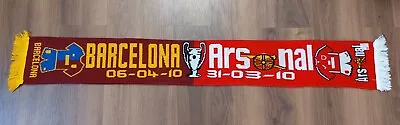 Football Scarf Arsenal London : Barcelona Champions League 2010 Rare Scarves  • $30