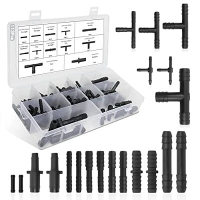 $23.83 • Buy Vacuum Connector Assortment Vacuum Line Fittings Kit 113Pcs 12 Sizes, Tube Conne