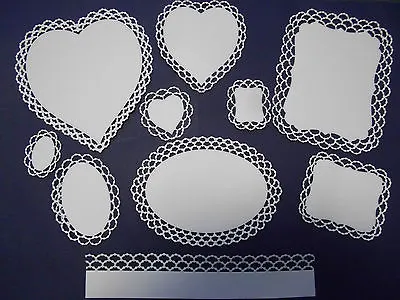 Tattered Lace Stephanie Weightman Pearl Pin Dot Heart Oval Rectangle • £1.99