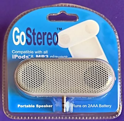 Go Stereo Portable 3.5mm Mini Stereo Speaker For IPods & MP3 Players -New In Box • $9.99