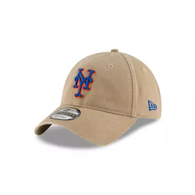 New York Mets New Era Khaki Core Classic 9Twenty Adjustable Dad Hat • $27.99