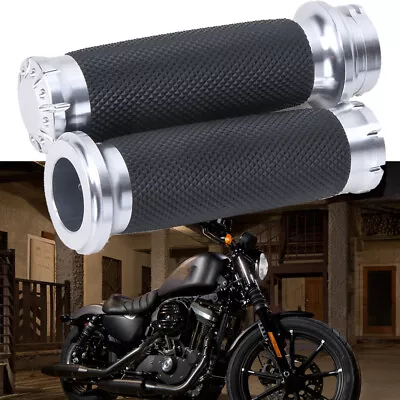 1  Inch Motorcycle Handle Bar Hand Grips For Harley 1200 Road King Honda Yamaha • $23.45