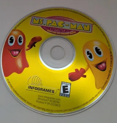 Ms. Pac-Man: Quest For The Golden Maze PC Video Game (2001 CD-ROM) Disc Only • $9