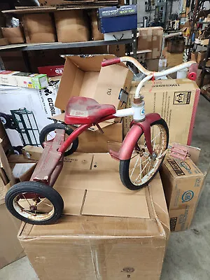 Vintage Western Flyer 13  Front Wheel Tricycle Metal Toy Trike Great For Restora • $40