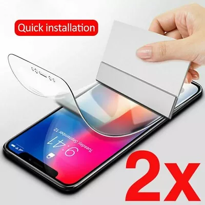 FOR IPhone 6 7 8 Plus X XR XS 11 12 Max Pro Hydro Gel Screen Protector • £3.48