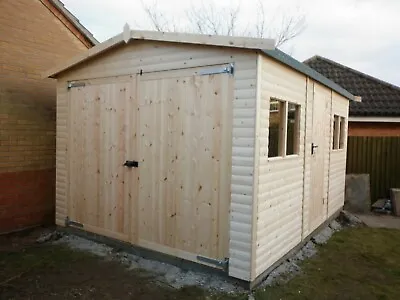 16x10 Heavy Duty T&g Loglap Scampton Wooden Garage Timber Workshop Shed Fitted • £4169