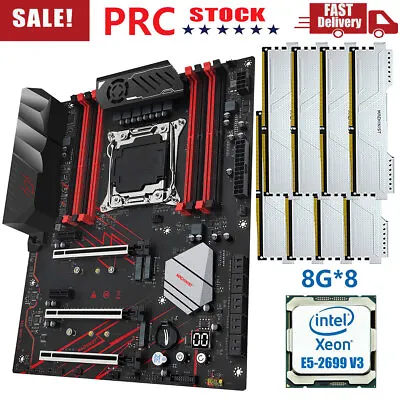 X99 MR9D Motherboard Combo + CPU Xeon 2699 V3 + 64GB DDR4 2666MHz LGA 2011-v3  • $413.97