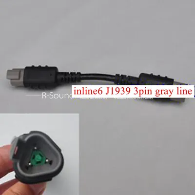 1x Inline6 J1939 3pin Gray Line  120 Euro 60 Euro Ca • $85.92