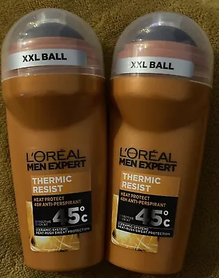 2 X L'oreal Men Expert Thermic Resist Anti-Perspirant Deodorant Roll On 50ml • £3.95